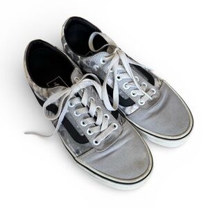 Vans Old Skool Tie Dye Gray Black Canvas Skate Sneakers Low Top Size 6.5